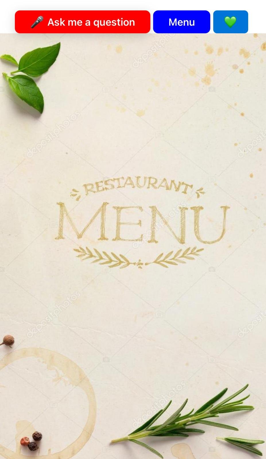 Restaurant AI Menu
